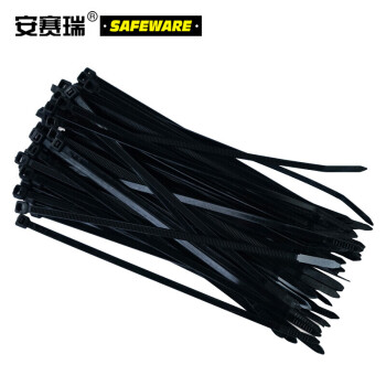 安赛瑞 尼龙扎带 250根装 宽2.6长250mm 黑色捆扎带 网线绑带  39828
