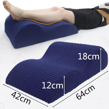 医用静脉曲张垫腿枕垫脚枕头记忆棉抬腿垫下肢垫腿部抬高垫 藏青色小