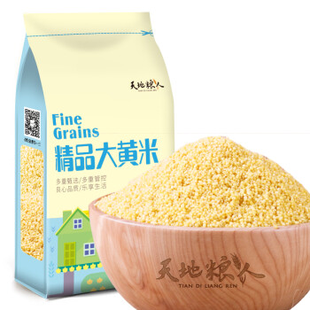 天地粮人 精品 大黄米2斤（黍米 黄黏米 粽子米 粗粮杂粮伴侣）