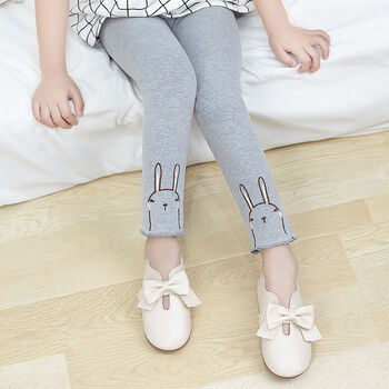 索菲熊女孩打底裤儿童小女孩子中大童紧身裤小学生外穿弹力休闲长裤子