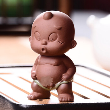 尿尿茶宠宏尚尿童茶宠摆件精品小孩撒尿娃娃喷水童子哥