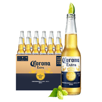 科罗娜（Corona）墨西哥风味拉格特级啤酒 330ml*12瓶 整箱装