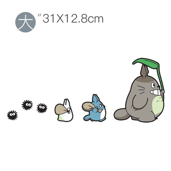 汽车个性可爱装饰动漫卡通龙猫电瓶电动车小龟王纸划痕贴大号向右走