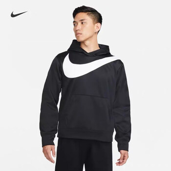 耐克(nike) nike耐克连帽卫衣男加绒保暖大勾速干休闲套头衫黑色dm