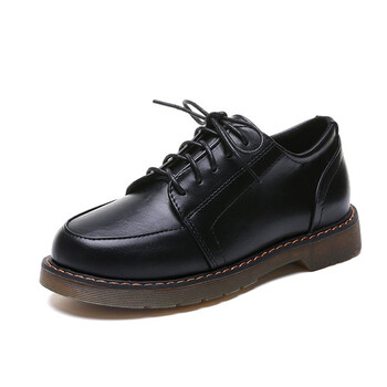乔丹中国专卖黑色复古圆头小皮鞋女英伦风日系学生休闲牛津鞋学院