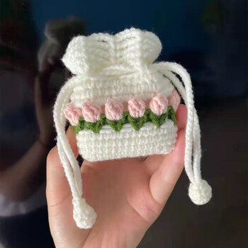 香肠嘴手机包diy手工编织包包女夏毛线钩针织包手机袋斜挎包兴班 5.