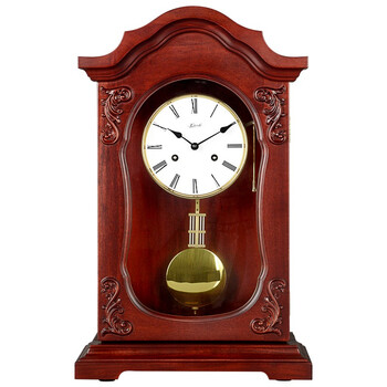 创意客厅座钟德国机芯时钟刺猬紫檀木台钟欧式复古机械钟表hd53 椴木
