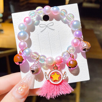 卡傲臻七夕节a儿童珍珠手链公主女童宝宝爱卡通装饰小女孩串珠配饰