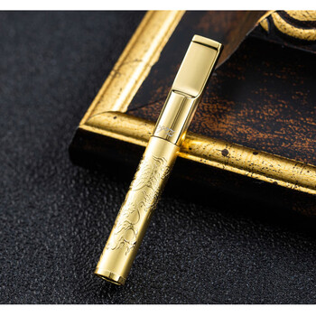 正牌细烟烟嘴男女士细支过滤器烟具循环型三重过滤嘴烟嘴 龙纹金色