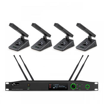 deiyus迪宇声rc4800真分集485视像232中控无线一拖四麦克风一拖四方杆