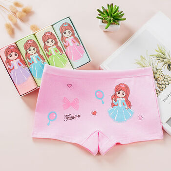 桓远儿童内裤女童平角短裤头纯棉不夹屁屁宝宝小女孩小学生裤衩女裤