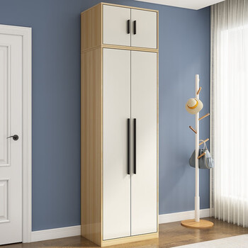 昂象北欧简约多层实木板两门衣柜衣橱经济小户型公寓衣柜家用卧室柜子