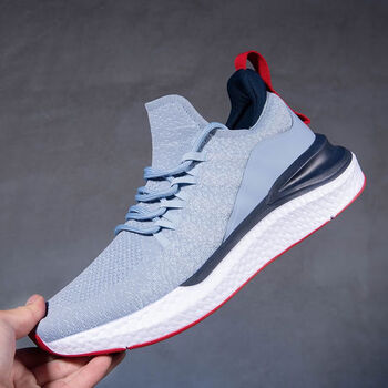 小米五代男鞋轻便跑步鞋夏季跑步鞋软底网面透气运动鞋同款深天蓝39