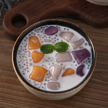 奶茶店专用水果捞烧仙草原材料椰浆椰果芋圆500g西米500g椰浆400ml