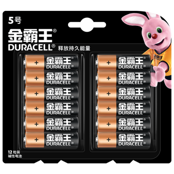 金霸王(Duracell)5号碱性电池12粒装 五号干电池 适用鼠标/键盘/血压计/电子秤/遥控器/儿童玩具