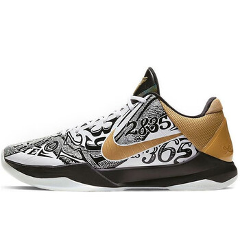 nike买手代购耐克kobe 5男士科比5代战靴湖人紫金配色缓震篮球鞋 ct