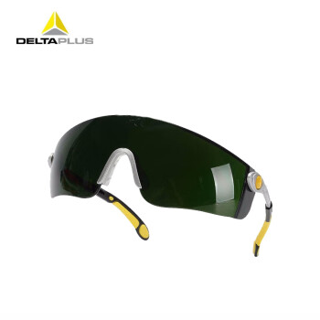 代尔塔 电焊护目镜 焊接气焊防飞溅防护眼镜 镜片暗度5 镜腿可调节长度 101012 墨绿色 28811