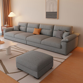 欧斯爵广东佛山东莞沙发品牌前十名棉麻沙发北欧简约现代轻奢客厅户型