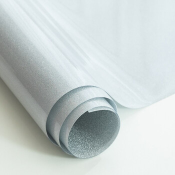 免洗台布茶几吃饭防水垫简易轻奢风胶垫桌布塑料餐桌银色纯色50100cm