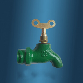 龙头普通铁自来水龙头带锁匙防盗工程用 6分铝芯带锁龙头(3个的价格)