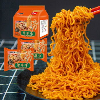 同碗福香草味卤肉捞面拌面泡面袋装热干面速食食品夜宵充饥方便面