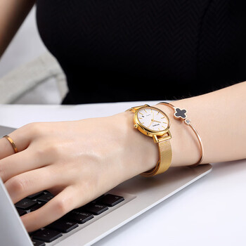 dw刻字小巧女士手表小手表手链生日礼物送女朋友闺蜜结婚老婆条钉金壳