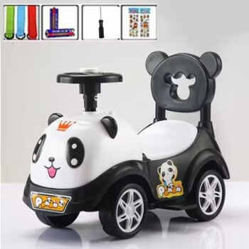 盛洛侠儿童玩具车可坐人滑行车溜溜车扭扭车带音乐儿童车坐宝宝车熊猫