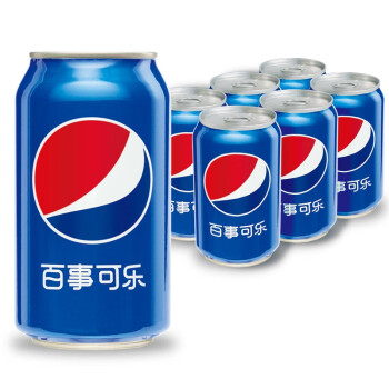 百事可乐 Pepsi 碳酸饮料 330ml*6听 整箱 (新老包装随机发货) 百事出品