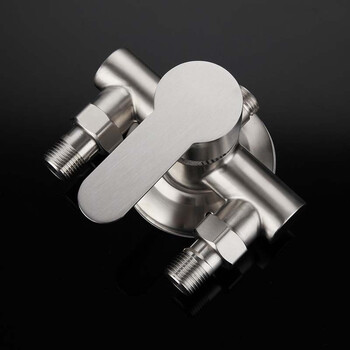 304不锈钢明装热水器冷热混水阀淋浴花洒套装洗澡神器明管混合阀 明装