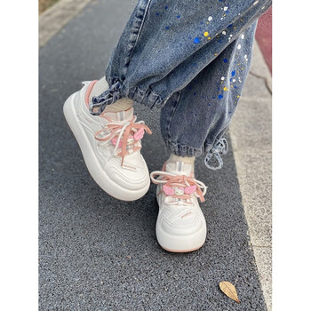 冠楷女生初中生运动小白鞋日系高颜值kt猫鞋子女秋季2022可爱奶百搭校