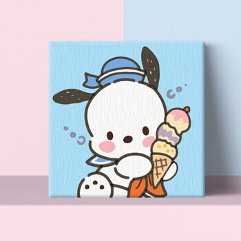 数字油画数字油画填色儿童画帕恰狗手绘画版油彩画丙烯房间装饰画 帕