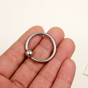 特大 钛钢pa卡球环环贞洁锁乳环男女士阴环无须工具穿刺饰品 浅灰色6