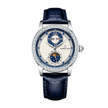 【海铂威尔harborview-破晓系列422】全自动机械男表 银壳白面