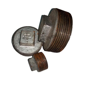 pdq管堵外丝堵头丝堵4分6分1寸消防管喷淋管试压封头螺纹管堵65-100 6