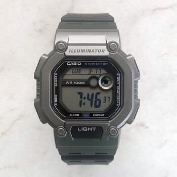 卡西欧casiow737h2a深兰色运动十年电力户外游泳级防水电子表w737h1a2