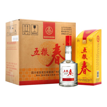 五粮液公司出品 五粮春 45度 整箱特惠装 浓香型 白酒 500ml*6瓶