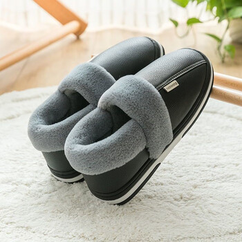 超大加大号男士棉拖鞋带后跟大码加男包跟特保暖冬季居家居情侣防滑