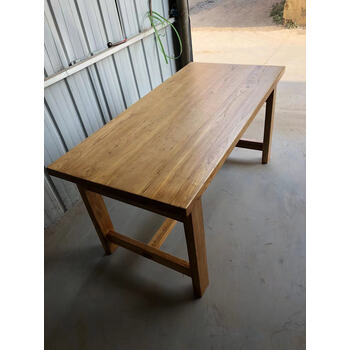 板餐桌面吧台板飘窗自然边工作台会议桌子板子定制 120*70*75榆木桌 5