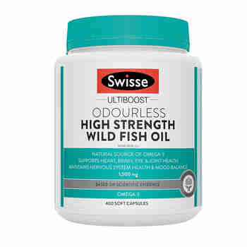 Swisse大豆卵磷脂 深海鱼油胶囊辅酶Q10 Omega-3无腥味成人中老年人 高浓度深海鱼油胶囊400粒/1500mg