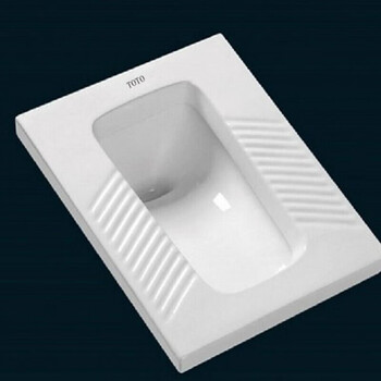 toto加大加长蹲便器大冲力蹲坑大便池防臭防堵配水箱 单买蹲便器 带弯