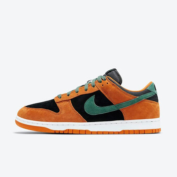 耐克nikedunklowspceramic男女同款黑橙复古低帮休闲板鞋375