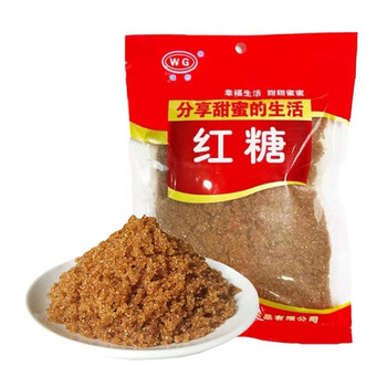 湖北红砂糖袋装红糖冲饮速溶传统赤砂糖月子糖甘蔗糖老红糖300g 红