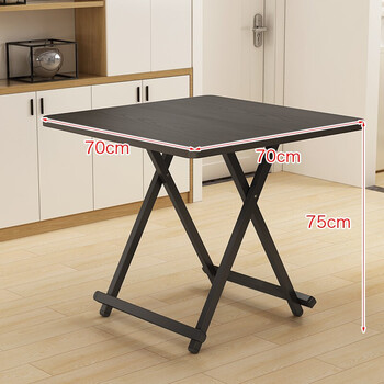 折叠桌餐桌家用小桌子吃饭桌简易小型折叠桌椅便携摆摊桌宿舍方桌黑色