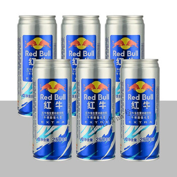 牛 250ml*6罐 蓝罐八倍补充能量罐装 红牛强化250ml*6罐