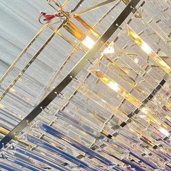 igiftfire定制婚礼新款婚庆亚克力多层水晶冰条吊灯酒店吊顶挂件舞台