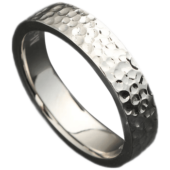 思达意古法传承手工锤纹戒指 pt950铂金白金实心男女士素圈复古时尚