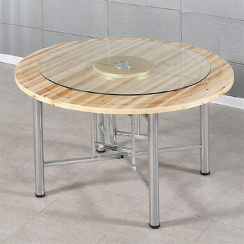 释然宜居圆桌面板加转盘大圆餐桌10人圆餐桌圆桌面板可多人加转盘 1.