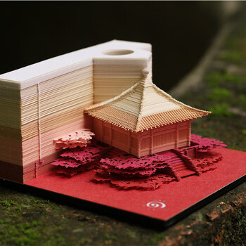 勤得利qindeli立体便签纸霍格沃兹周边日本网红便利贴纸雕建筑模型酒