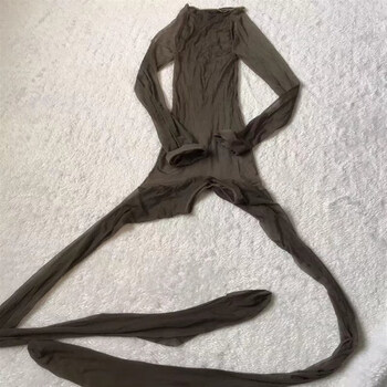 天生丝滑极光系列油亮黑丝连体衣高弹力细腻肤柔软全身连体丝袜 幻