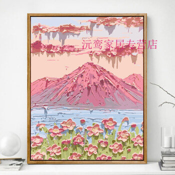 Diy数字油画清新油彩画简单手绘填色画艺术立体填色唯美挂画jm 花中月6 画板 颜料 画笔 无痕钉 40 50彩色画板 厚框 图片价格品牌报价 京东